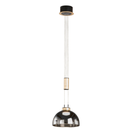 Fischer&honsel hanglamp Avignon led, zwart-goud
