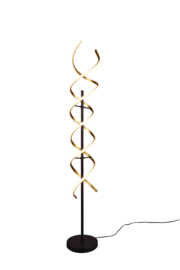 Trio lighting vloerlamp Sequence led, mat zwart met goldleaf