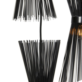 Qazqa hanglamp Broom 3-lichts zwart rond