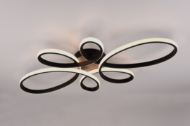 Trio lighting plafondlamp Fly led,  zwart incl. switch dimmer 83 cm