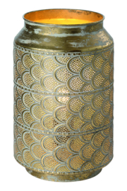 Tafellamp Secchio, antiek goud-wit 20 cm
