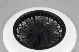 Trio lighting plafond ventilator Stralund led, zwart 49 cm incl. afstandsbediening