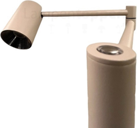 Freelight vloerlamp Picchio led, 1-delig  zwenkarm creme