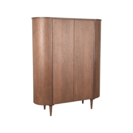 Label 51 hoge kast Oliva, walnoot eiken