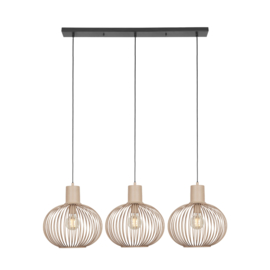 Trio lighting hanglamp Gila, 3-lichts zand