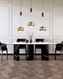 Fischer&honsel hanglamp Colette, 3-lichts zwart-goud