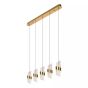 Lucide hanglamp Kligande led, 5-lichts mat goud/messing