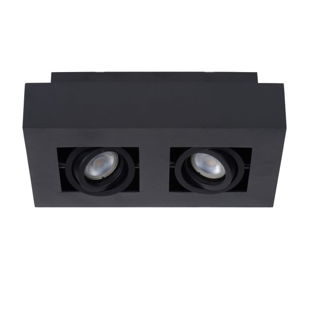 Lucide plafondspot Xirax led, 2-lichts zwart