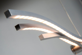 Escale hanglamp Silk led, gepolijst aluminium incl. touchdimmer 120 cm