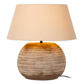 Lucide DENISE - Tafellamp - Ø 55 cm - 1xE27 - Bruin