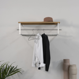 Spinder design Kapstok Rezzo, rvs met massief notenhout