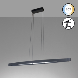 Fischer&honsel hanglamp Fenga led, zwart incl. pushdimmer