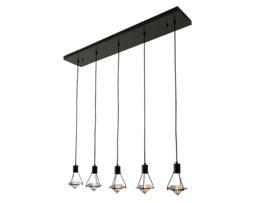 Light trend hanglamp Diamond, 5-lichts plated steel+Crystal