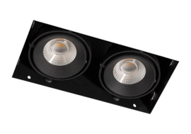 Berla plafondspot  inbouw BR0022B led, 2-lichts mat zwart