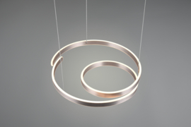 Trio lighting hanglamp Marnie led, geborsteld aluminium incl. switch dimmer