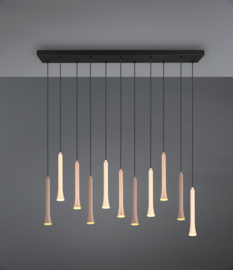 Trio lighting hanglamp Fiato led, zwart incl. switch dimmer
