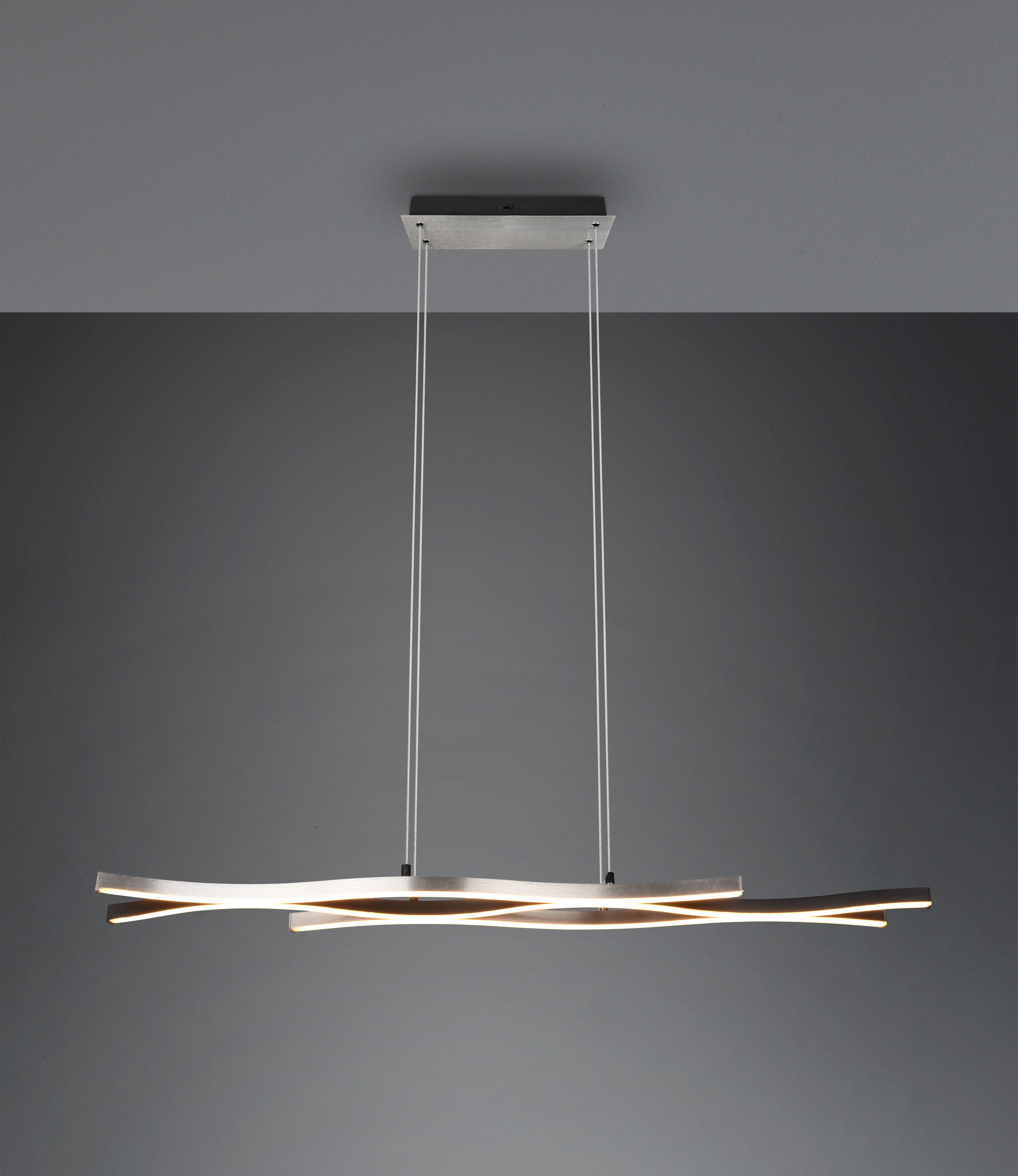 Trio Lighting hanglamp Blaze led, geborsteld aluminium-zwart