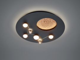 Trio lighting plafondlamp Zodiac led, zwart incl. switch dimmer