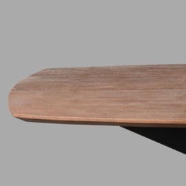 Label 51 Eettafel Zane, espresso mangohout | zwart metaal