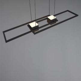Trio lighting hanglamp Albany led, zwart incl. afstandsbediening