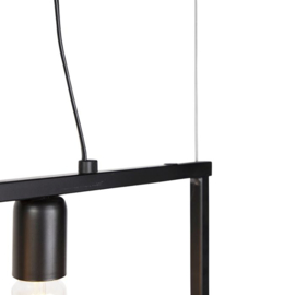 Qazqa hanglamp Cage Simple, 3-lichts zwart