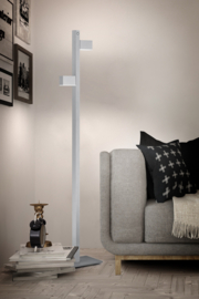 Helestra vloerlamp Arta led, mat nikkel