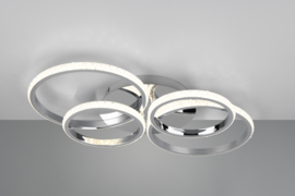 Trio lighting plafondlamp Cires led, chroom incl. switch dimmer