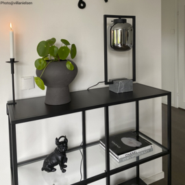 By Rydéns tafellamp Dixtor, zwart met smoke glas incl. licht bron