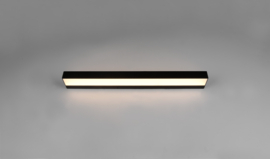 Trio lighting wandlamp Rocco led, zwart met acryl glas 60 cm IP44