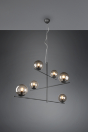 Trio lighting hanglamp Pure, 6-lichts antraciet