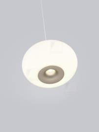 Helestra  hanglamp Sapo led, 3-lichts caffee opal glas