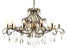 Light trend hanglamp H77905, 14-lichts brons