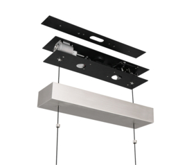 Trio lighting hanglamp Donegal led, mat nikkel