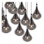 Lucide hanglamp Tears led, 16-lichts zwart, 8-lichts zwart