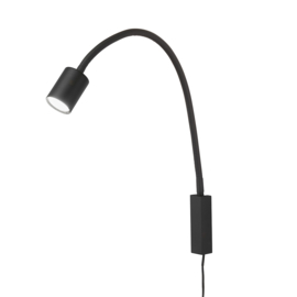 Fischer & Honsel wandlamp Flex Justi led, mat zwart