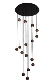 Lucide  MONTANA - Hanglamp - LED Dimb. - CCT - 16x5,7W 2700K/4000K  bruin