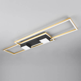 Trio lighting plafondlamp Albany led, zwart-goud incl. switch dimmer