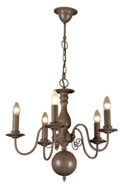 Linea verdace hanglamp Brugge, 5-lichts pale-taupe