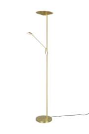 Trio lighting vloerlamp Brantford led, 2-lichts mat messing