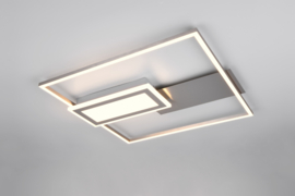 Trio lighting plafondlamp Spiro led, mat nikkel incl. switch dimmer