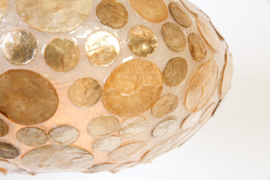 WF Light hanglamp Ufo, 5-lichts amber met balk 150 cm zwart