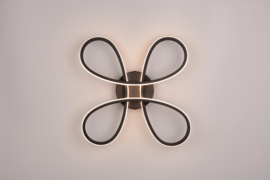 Trio lighting plafondlamp Fly led, zwart incl. switch dimmer 40 cm