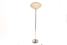 WF Light vloerlamp Apollo, wit kap 40 cm