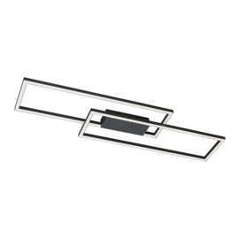 Fischer & Honsel plafondlamp Seth led, mat zwart 98 cm incl. afstandsbediening
