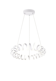 Trio lighting hanglamp Curl led, mat zwart met switch dimmer
