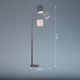 Fischer & Honsel vloerlamp Leitung, zwart