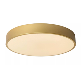Lucide plafondlamp Unar led, mat goud-messing 39,5 cm incl. switch dimmer