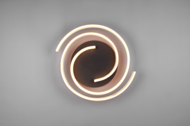 Trio lighting plafondlamp Caya led, zwart-goud incl. switch dimmer