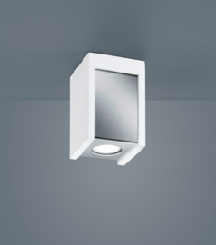 Helestra plafondlamp Pont led, vierkant mat wit-chroom