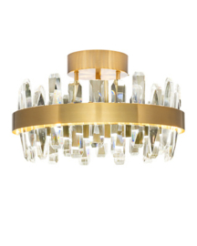 By Rydéns Triumph plafondlamp Ø50 cm messing/transparant